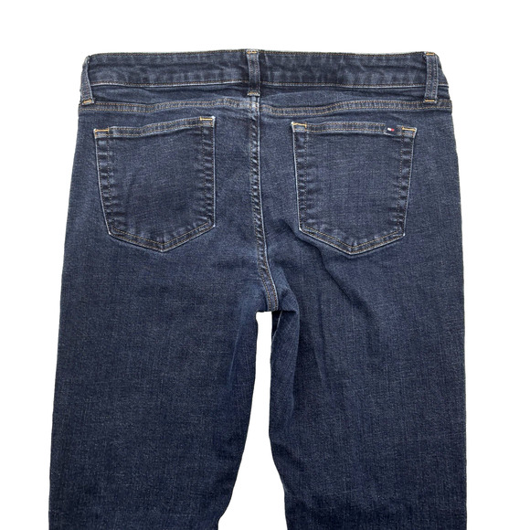 2015 Tommy Hilfiger Dark Wash Mid Rise Curve Bootcut Stretch Jeans Sz 10 32x31" - Picture 12 of 14